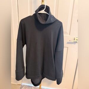 Athleta Black Cowl-neck Oversized Sweatshirt